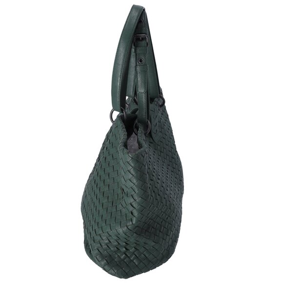 BOTTEGA VENETA Capri Tote Bag Dark Green Leather - Picture 3 of 9